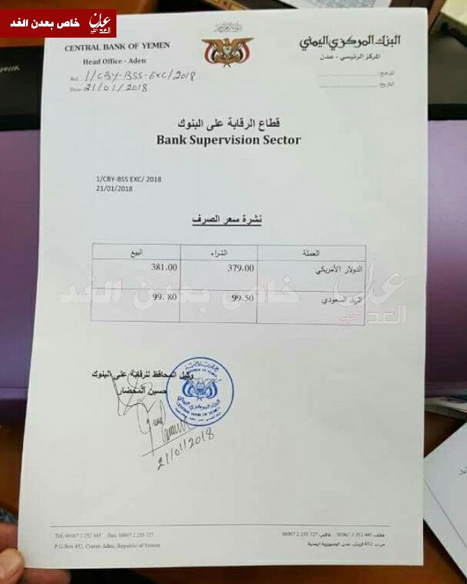 اسعار الصرف