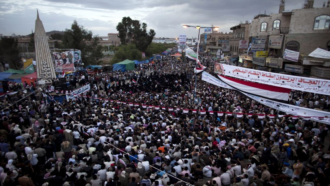 ثورة 11 فبراير المغدورة خنقا باعداء اليمن من الداخل والخارج.
