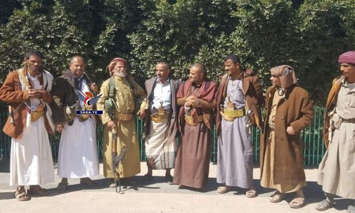 العدوان  العاصمة صنعاء تستقبل أحد وجهاء قبيلة الجدعان