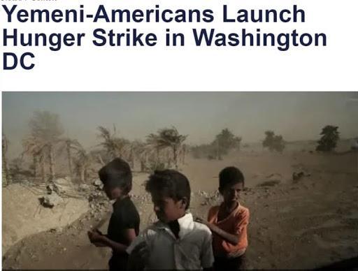يمنيون في واشنطن يضربون عن الطعام ويطالبون بايدن برفع الحصار عن اليمن