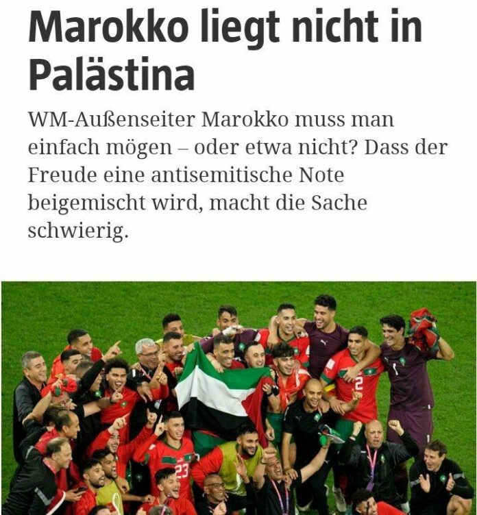 لرفع العلم الفلسطيني بالمونديال.. صحيفة Taz الألمانية تتهم المغرب بمعاداة السامية وتهاجم قطر