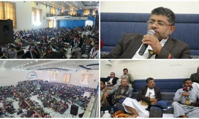 محمد الحوثي يدعو قبائل الحداء لوحدة الصف لمواجهة تحالف العدوان