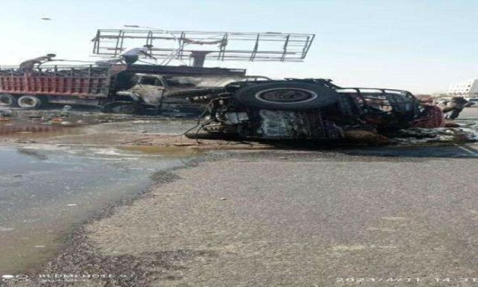 تفحم جثث عدد من بائعي القات بحادث مروع في عدن