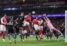 ليلة نارية في الأبطال: أرسنال يقهر بايرن… وسان جرمان ينفجر بخماسية ومبابي بسوبر هاتريك مذهل